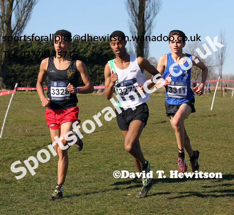 Mens under-17s Inter Counties Cross Country,  Cofton Park, Birmingham. Photo: David T. Hewitson/Sports for All Pics
